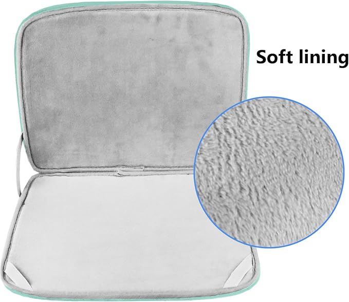 Laptop Sleeve 15.6 Inch, Durable Shockproof Protective Cover Flip Case Briefcase Carrying Bag Compatible with 15.6" HP, ASUS, Lenovo, Acer, Notebook, Computer, Ultrabook, Chromebook, Light Blue