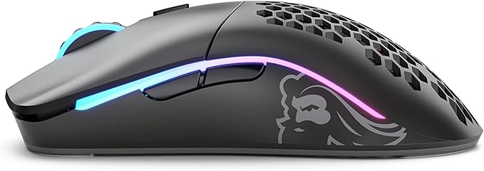 GLORIOUS Model O Wireless Gaming Mouse - Superlight, 69g Honeycomb Design, RGB, Ambidextrous, Lag Free 2.4GHz Wireless, Up to 71 Hours Battery - Matte Black