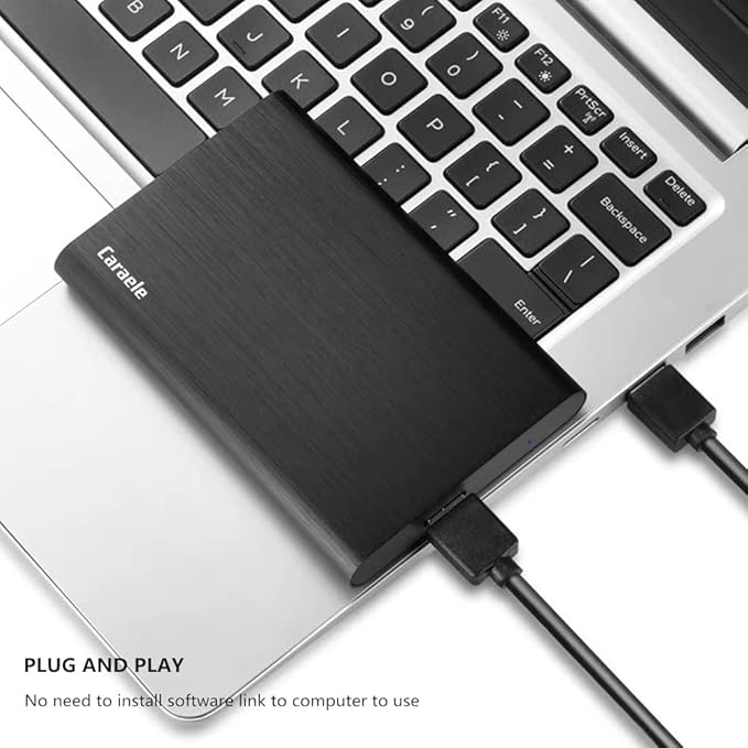 1TB Ultra Slim Portable External Hard Drive USB3.0 HDD Storage Compatible for PC, Desktop, Laptop, MacBook, Chromebook, Xbox One, Xbox 360, PS4 (Black)