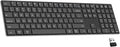 TIETI 2.4G Wireless Bluetooth Keyboard Rechargeable, Stainless Steel Ultra Slim Full Size Keyboard with Numeric Keypad Low Profile Silent Cordless Keyboards for Computer/Mac/Windows