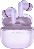 Piluyaa Wireless Earbuds Bluetooth 5.4 Headphones in Ear Buds, True ANC+ENC Noise Cancelling Earbuds, HiFi Stereo Deep Bass Earphones for Sports/Workout-Purple