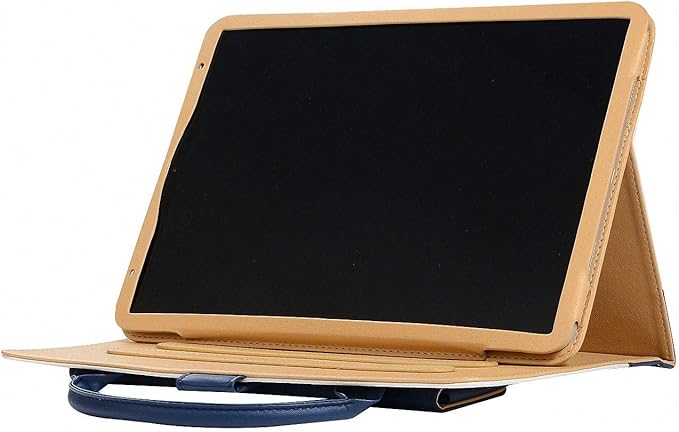 Handbag Case for iPad A16 11" 11th/10th Generation (2025/2022), Techcircle Cute Bowknot Pocket [Magnetic Closure] Wallet Folio Stand Double Handle PU Leather Carrying Case, Auto Sleep/Wake, Blue