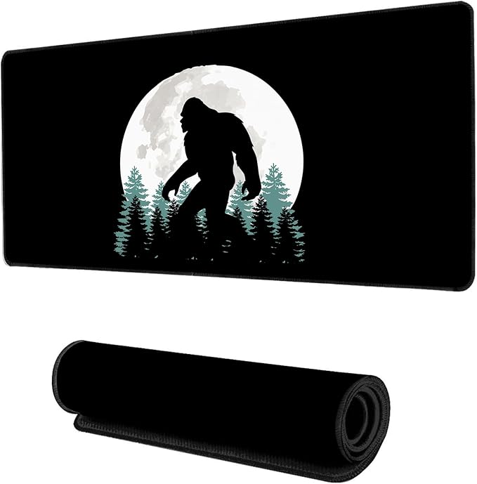 Desk Mat for Desktop,Extended Gaming Big Foot Forest Mouse Pad,Non-Slip Rubber Base Mousepad with Stitched Edges for Office Home Desk Decor,31.5X15.7 Inch