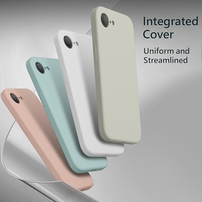 FireNova Magnetic for iPhone 17e Case/iPhone 16e Case, Compatible with MagSafe, [Silicone Camera Protection] Microfiber Lining Phone Case, 6.1", Stone