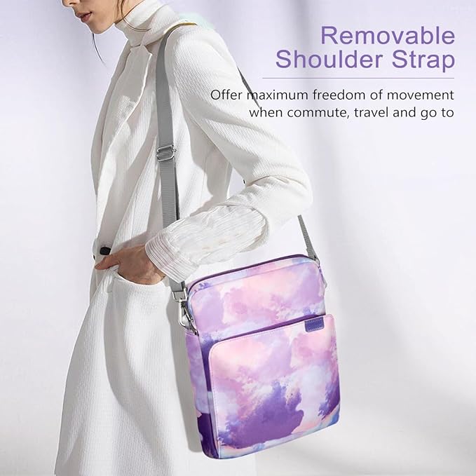 TiMOVO Laptop Sleeve Bag for MacBook Neo 13 inch 2026 Model A3404 with A18 Pro Chip, Handle Carrying Case with Shoulder Strap, Watercolor Purple