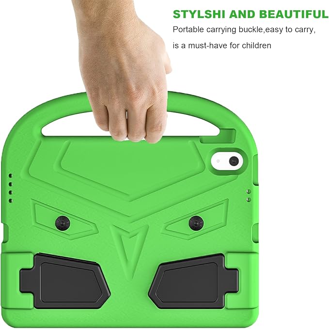 Dteck for iPad 10th Generation Case Kids 10.9 Inch 2022, Durable Lightweight Shockproof Protective Handle Stand EVA Foam Boys Girls Kids Proof Case for iPad 10th Generation 10.9 Inch 2022,Green