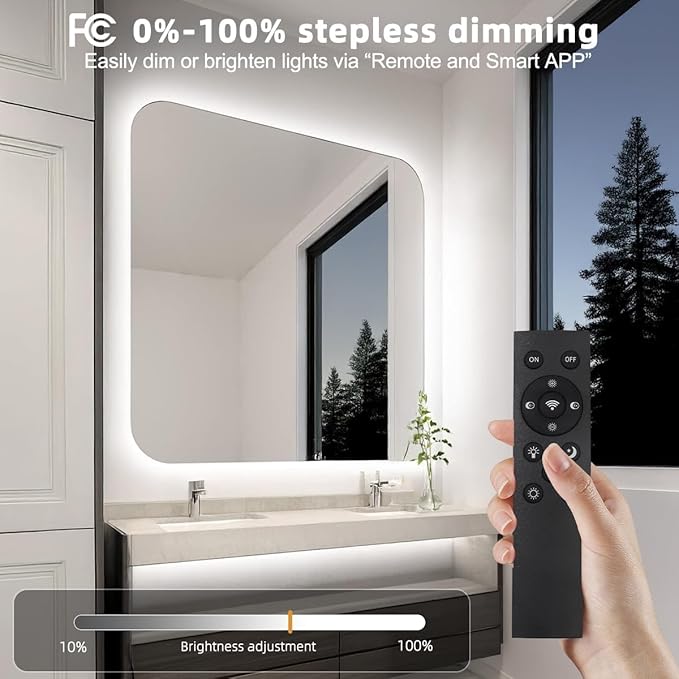 Tenmiro White LED Strip Lights 32.8ft (1200 LEDs) Super Bright 25000K Daylight White, 3Color Temperature Dimmable with Smart App & Remote Control for Bedroom Kitchen Commercial Home Lighting Decor