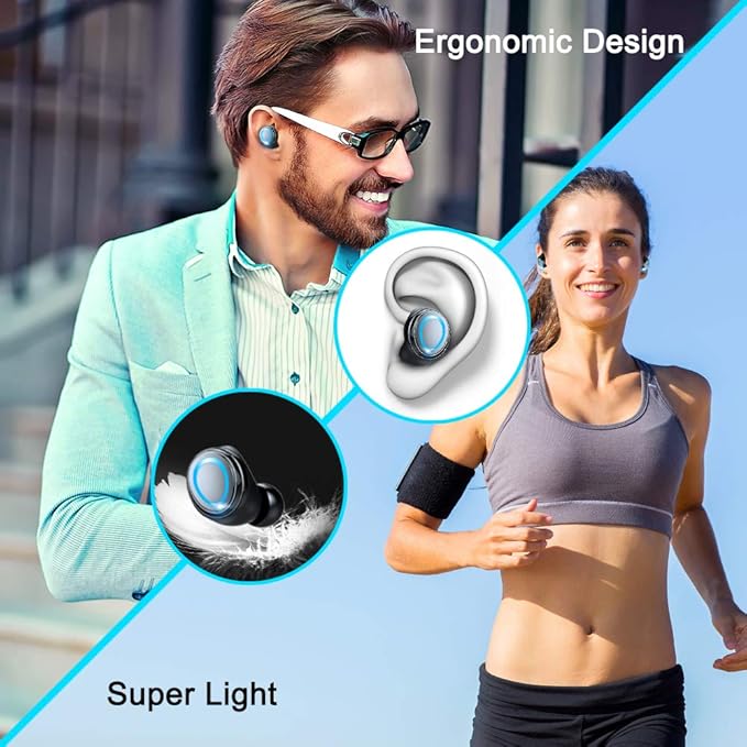 Motast Wireless Earbuds, Bluetooth 5.3 Earbuds 140H Playtime Headphones HD Stereo Noise Cancelling Earphones in Ear with Mic, USB-C Charging Case, IP7 Waterproof Headset for Sports