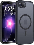 TOCOL for iPhone 17e Case, Compatible with Magsafe, Military Drop Protection, Slim Translucent Matte Shockproof for iPhone 17 e Case 6.1 inch (Black)