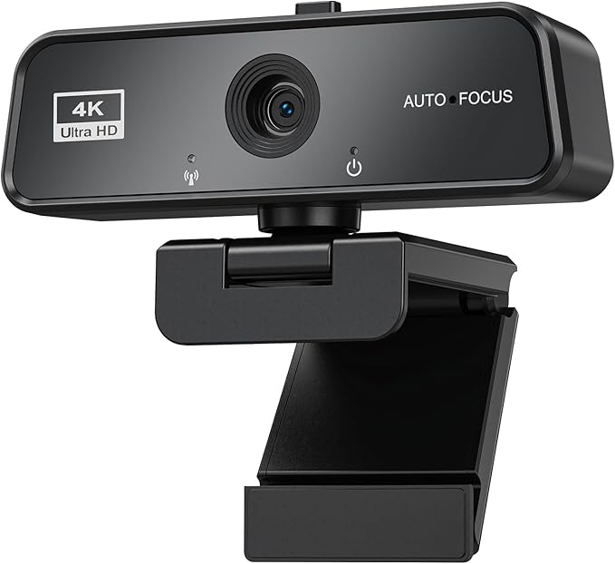 4K Webcam for PC Streaming, 4K Web Computer Camera for Desktop Computer, HD External USB Webcam with Microphone for Laptop, Video Game Camera for Monitor PS5 Zoom Conference Room