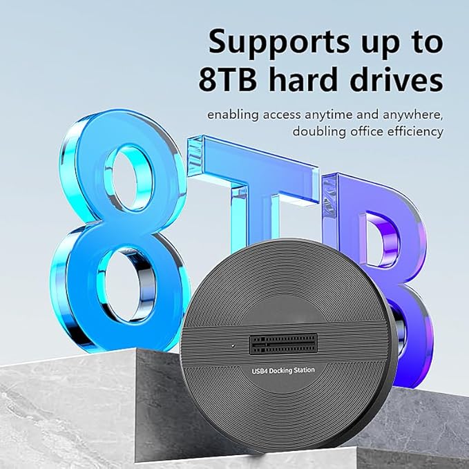 USB4.0 (USB-C) 40G Portable NVMe M-Key (B+M) / NVMe / PCIe SSD (22110, 2280, 2260, 2242, 2230) Ultra Fast External SSD Docking (Docking Only)