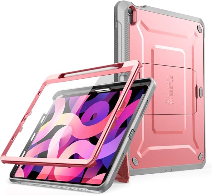 SUPCASE Unicorn Beetle Pro Series Case Designed for iPad Air 5 (2022) / iPad Air 4 (2020) 10.9 Inch, with Pencil Holder & Built-in Screen Protector Full-Body Rugged Heavy Duty Case (Rosegold)