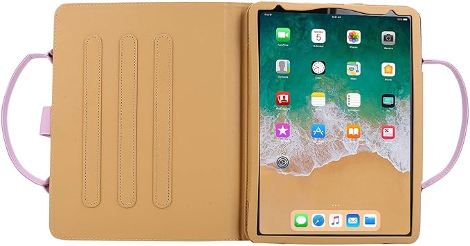 Handbag Case for iPad Pro 11" (2018-2025) & iPad Air 11 2024 2025/Air 10.9", Techcircle Cute Bowknot Pocket Wallet Folio Stand PU Leather Carrying Case, Auto Sleep/Wake, Pink