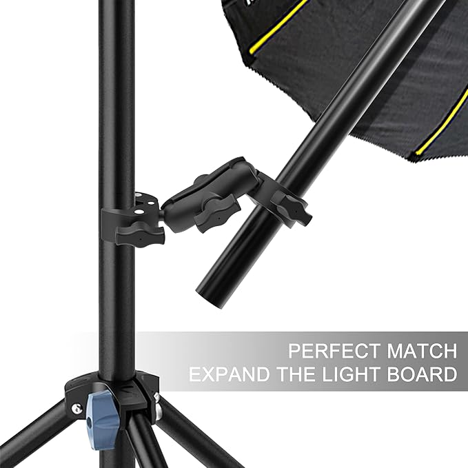 Taisioner Double Super Clamp Mount Umbrella clamp Camera Clamp Pole Clamp for Monitor Bracket Magic Socket Arm Desk Photo Studio Light Stand, Photography Reflector, Flag Holder Mount, Cross Bar