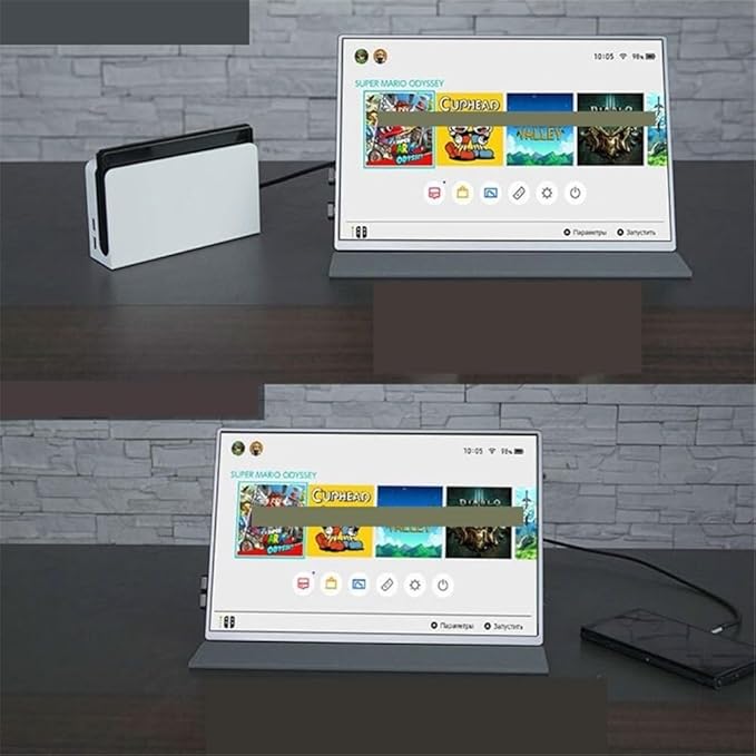 Gaming 13.4-Inch 60Hz 500Nits 4K Portable Display for Laptops Mobile Phones Game Consoles Extended Screen with Speakers