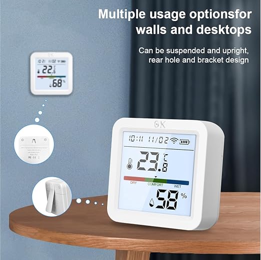 Zero Kelvin WiFi Smart Temperature & Humidity Sensor – App-Controlled Thermometer Hygrometer with Backlight & Smart Alerts