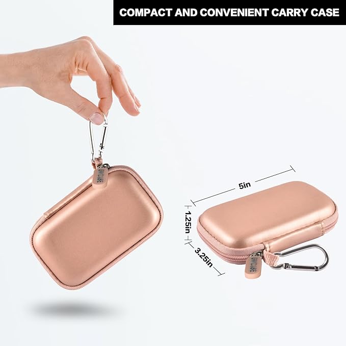 GWCASE Hard Case for SanDisk Extreme Portable SSD 1TB 2TB 4TB 8TB 500GB, External for Solid State Drive Travel Carrying Holder with Mesh Pocket for USB Cables & SD Cards (Bag Only)-Pink