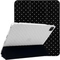 Lovmooful Compatible for iPad Pro 11-Inch,2022/2021/2020/2018 Model(4th/3rd/2nd/1st Generation) Case with Pencil Holder Cute Polka Dot with Aesthetic Design Soft TPU Trifold Stand Protective-Black