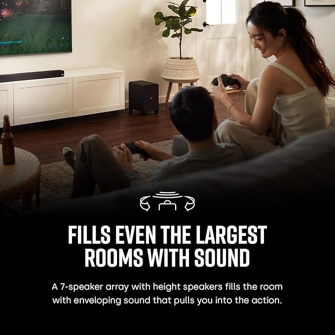 Polk Audio Signa S4 TV Sound Bar with Subwoofer - Dolby Atmos Audio VoiceAdjust & BassAdjust Technology, HDMI eARC, Wireless Subwoofer works with 8K, 4K, & HD TVs, Bluetooth, Wireless Streaming