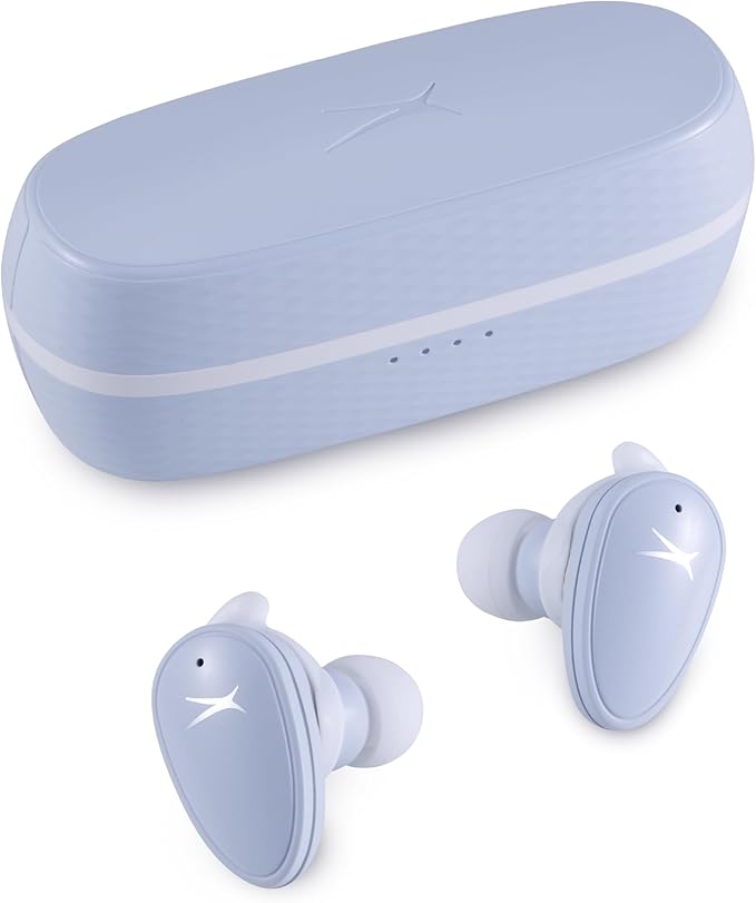 Altec Lansing Nanobuds ANC 2.0, Bluetooth Earbuds with Hybrid ANC, Waterproof Earbuds, Wireless Ear Buds with Voice Assistant, Sport Earbuds with 36hr Battery (ICY White)