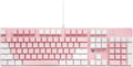 Merdia 104 Keys Full Size Mechanical Keyboard | Blue Switch, Pink & White Color 104 Keys US Layout Led Backlit Hot Swappable Wired Mechanical Light Up Pink Keyboard | Wired Gaming Computer Keyboards