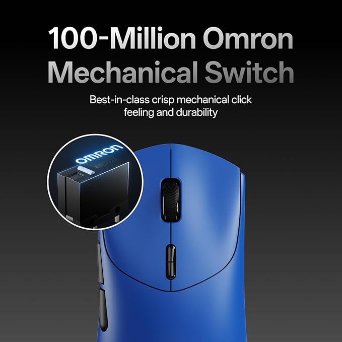Rapoo VT7 Wireless Gaming Mouse, True 8K Wireless Polling Rate, 53g Lightweight, Up to 750 Hr Battery, Nordic nRF54L15 MCU, 100-Million Mechanical Switch, 10 Programmable Buttons, Macro Enabled
