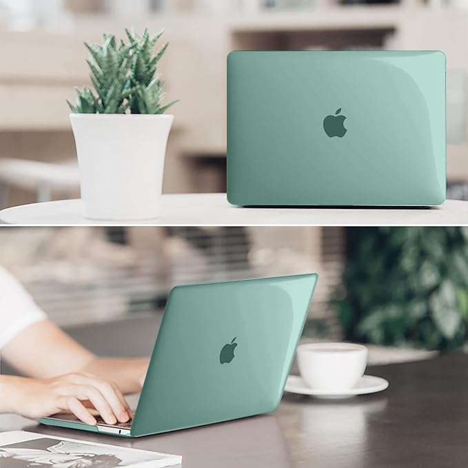 Fintie Case for MacBook Pro 13 Inch A2338(M2 M1) A2251 A2289 A2159 A1989 A1706 A1708 (2016-2021 2022 2023 Release) with/Without Touch Bar- Snap On Hard Shell Case Cover, Midnight Green
