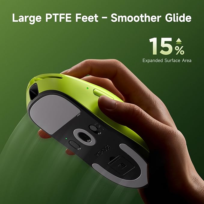 MCHOSE A7 V2 Ultra Wireless Gaming Mouse for Esports 59 g, PAW3950 TI, 42K DPI, TOPSPEED Dual 8K Polling Rate, 130 Hour Battery Life PC/Mac Rosered