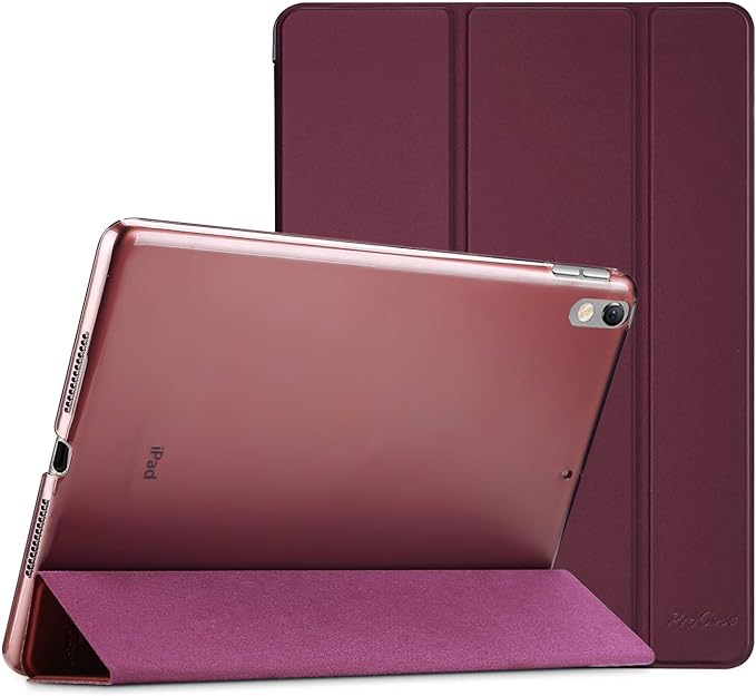 ProCase Smart Case for 10.5” iPad Air 3rd Generation 2019 / iPad Pro 2017, Slim Stand Cover with Translucent Frosted Back for iPad Air 3 -Wine