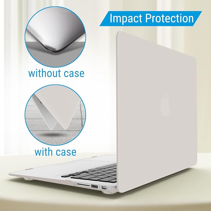 IBENZER Compatible with MacBook Air 11 Inch Case Model A1370 A1465, Soft Touch Plastic Hard Shell Case Bundle with Keyboard Cover for Mac Air 11, Rocky Grey, A11RKGY+1