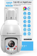 Amcrest 2MP Outdoor PTZ POE + IP Camera Pan Tilt Zoom (Optical 25x Motorized) Camera Security Speed Dome, CMOS Image Sensor, 328ft Night Vision, POE+ (802.3at) F1.6, IP66, IP2M-863EW-AI-V3