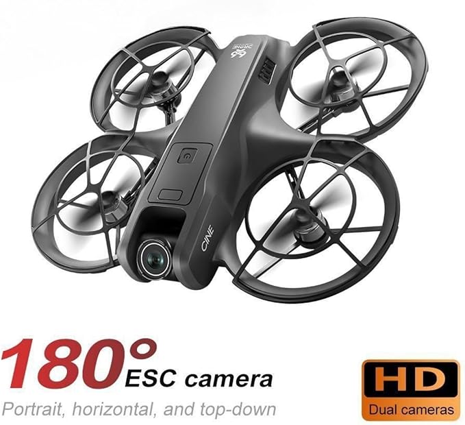 Hobby Mini Drone With Display Screen, Dual Cameras, 360° Propeller Guard, Optical Flow Positioning, Brushless Motor, One Key Takeoff/Landing, Headless Mode, Hovering, LED Light, 2 Batteries, Handbag, Beginner-Friendly FPV Remote Control Quadcopter, Sma...