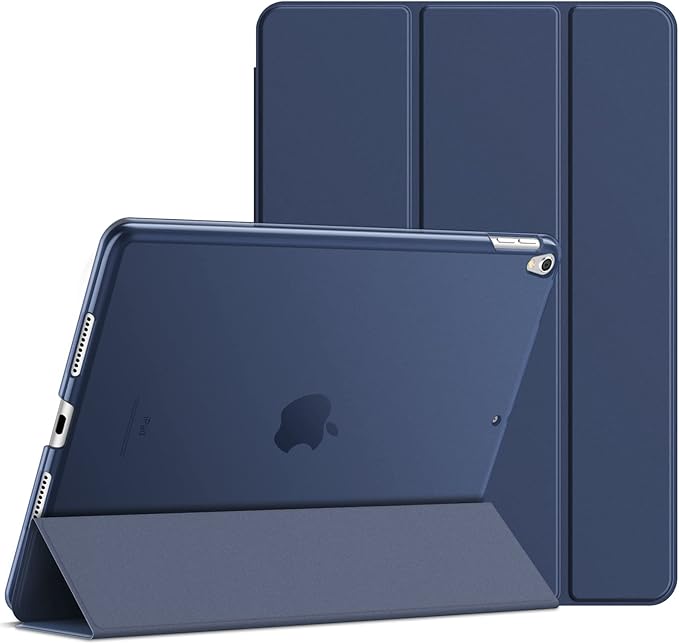 JETech Case ONLY for iPad Pro 10.5-Inch and iPad Air 3 (10.5-Inch 2019, 3rd Generation), PC/PU Material, Smart Cover Auto Wake/Sleep Cover (Navy)