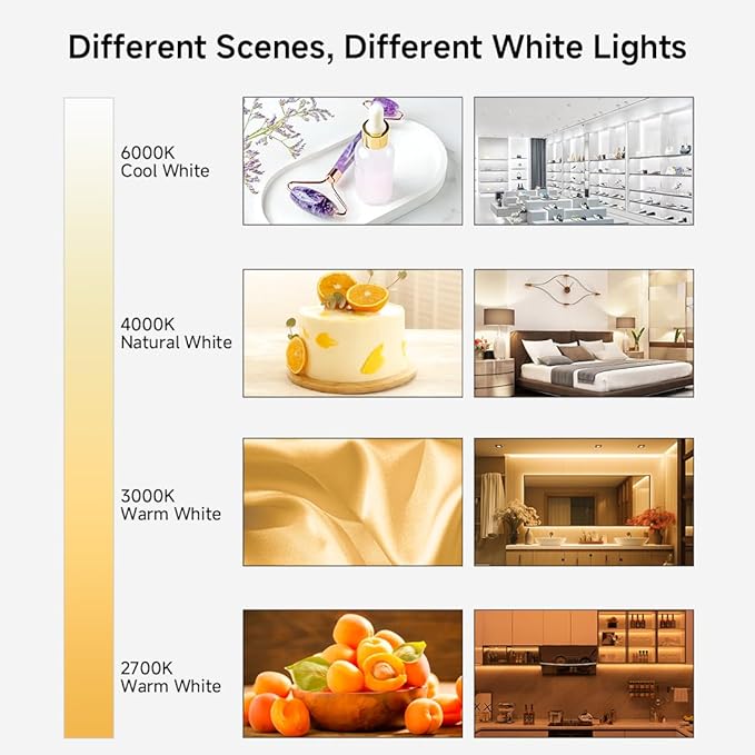 BTF-LIGHTING FCOB COB LED Strip 6000K 596+LM/FT Super Bright UL Listed DC24V 32.8FT 480LED/m 10mm Width Flexible High Density CRI 90+ Dimmable LED Light for Home Indoor Decor(No Controller or Adapter)