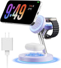 New 3 in 1 Charging Station for Apple Compatible with Magsafe Charger Stand for iPhone 17 16 15 14 13 12 Wireless Charging Station for AirPods Wireless Charger for iWatch Series