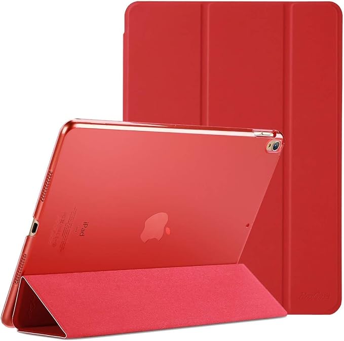 ProCase Smart Case for 10.5” iPad Air 3rd Generation 2019 / iPad Pro 2017, Slim Stand Cover with Translucent Frosted Back for iPad Air 3 -Red