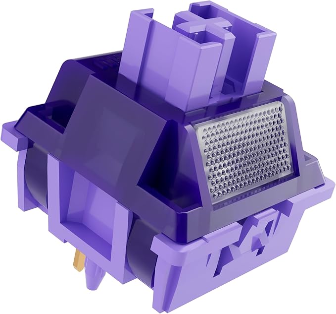 Zjmehty Outemu(Gaote) Violet Keyboard Switches with Light Diffusers,40g Tactile Pre-Lubricated Switches for MX Mechanical Keyboards(36PCS)