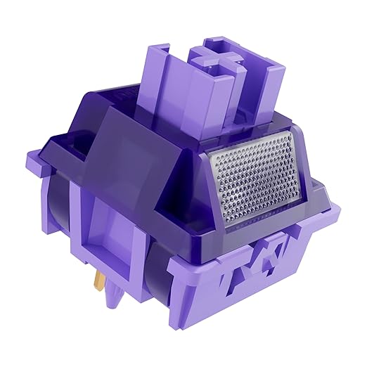 Outemu Violet Pro Keyboard Switch with Dustproof Stem for Mechanical Gaming Keyboard,5-Pin 40gf Tactile Pre-Lubed Switches(72Pcs)