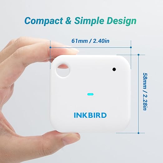 INKBIRD WiFi Thermometer Hygrometer Monitor, Smart Temperature Humidity Sensor IBS-TH3 with App Notification Alert, 1 Year Data Storage Export, Remote Monitor for Greenhouse Wine Cellar Baby Room