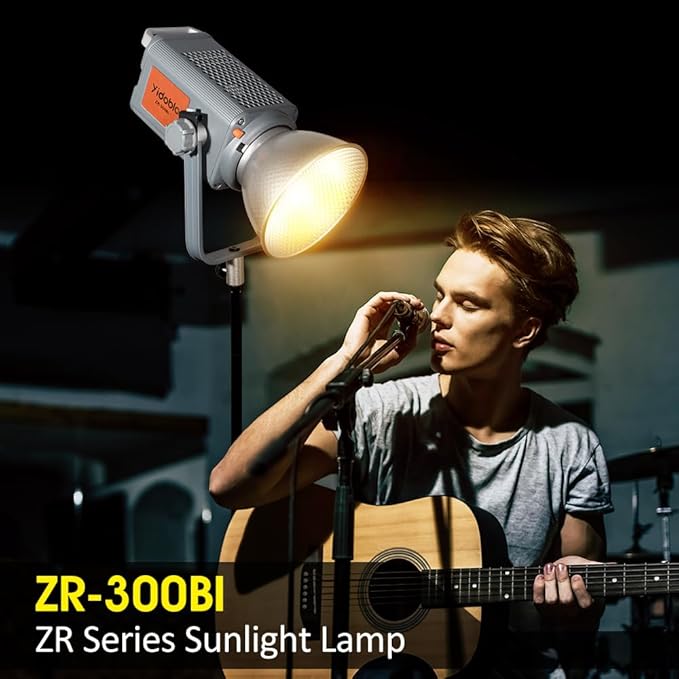 300W Bi-Color LED Spotlight-2700K-6500K Adjustable CRI 96,DMX/App Control,Led Video Light Bowens Mount for Photography/Videography/YouTube/TikTok Content Creation & Live Streaming (White)