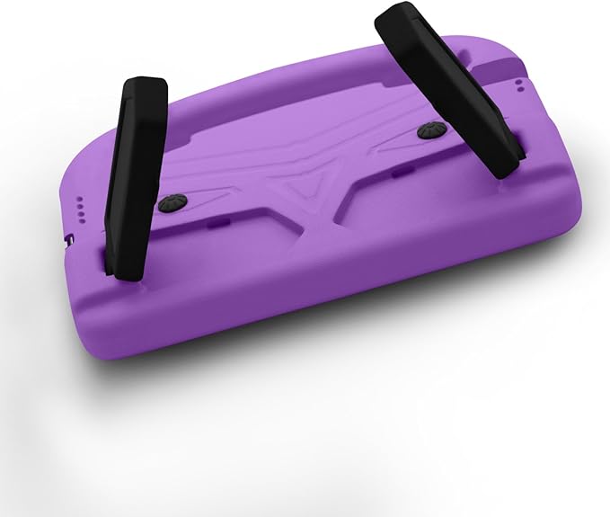 Kids Case for 7.9" iPad mini 5/Mini 4/Mini 3/Mini 2/Mini 1, Friendly Silicone Shockproof Cover with Handle Kickstand for Apple iPad mini 5th (2019), Mini 4th/ 3rd/ 2nd/1st Generation, Purple