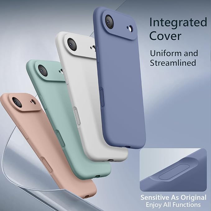 FireNova Magnetic for iPhone Air Case, Compatible with MagSafe, [Integrated Silicone Camera Control Button] [Camera Protection] Microfiber Lining Phone Case for iPhone 17 Air, 6.5", Lavender Gray