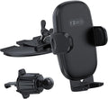 1Zero Easy One-Button Release CD Phone Holder for Car, Universal Air Vent & CD Slot Phone Mount, Thick Cases Friendly Cell Phone Holder for iPhone, Google, Samsung, Moto & Other Smartphones (Clamp)