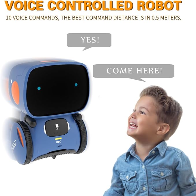 98K Robot Toys for Girls and Boys Rechargeable, Touch and Voice Control Robots Interactive Talking Smart Partner and Teacher with Singing, Dancing, STEM Toy Gifts for Kids Age 3 and Up