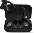 RCA Wireless Earbuds Bluetooth 5.3 Headphones Sport Sweat Resistant Sports Earphones with Earhooks,48H Playtime,Lightweight 7.8g,Fast Charging Case,Noise Cancelling Mic for Running Gym Workout-Black