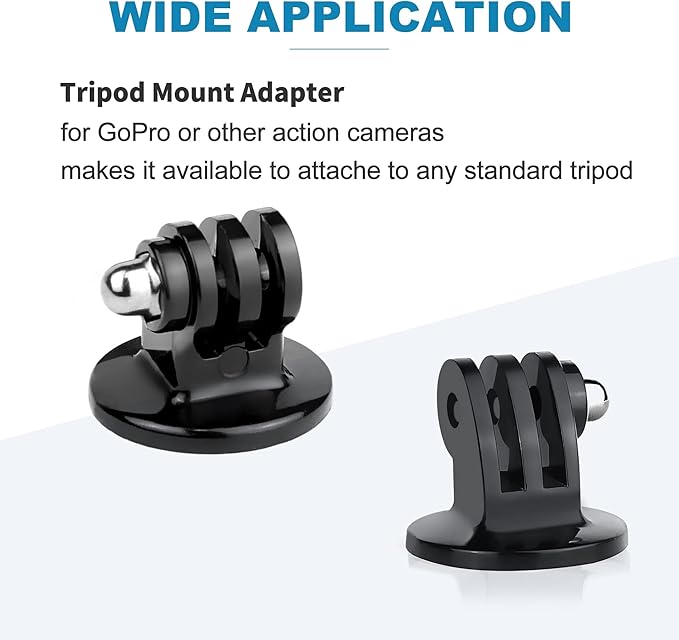 Tripod Mount for GoPro Tripod Mount Adapter with Thumb Screws Compatible with GoPro Hero 13 12 11 10 9 8 7 6 5 4 3 3+ 2 1 Session Fusion MAX DJI Osmo Action Camera