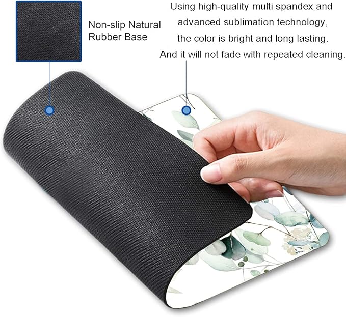 Mouse Pad, Premium-Textured Mouse Mat, Non-Slip Rubber Base Mousepad for Laptop, Computer & PC,9.5×7.9 in, Green Grass