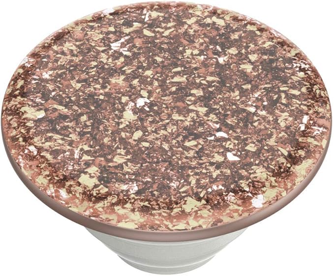 PopSockets Adhesive Phone Grip, Holder, Phone Stand, Glitter - Foil Confetti Rose Gold