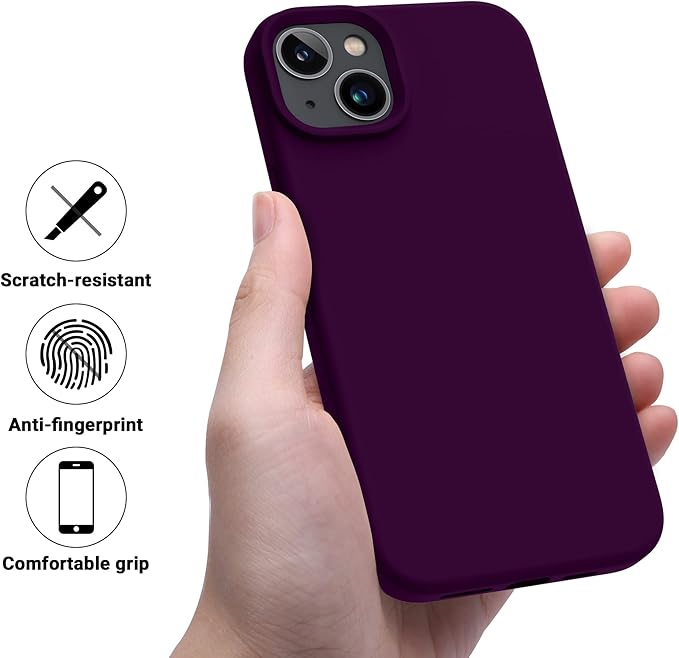 OTOFLY Designed for iPhone 14 Plus Case, Silicone Shockproof Slim Thin Phone Case for iPhone 14 Plus 6.7 inch （Purple）