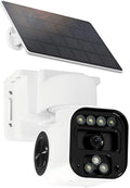 7W Solar 4G Security Cameras Wireless Outdoor, AOV 24/7 Recording Cameras for Home Security, 360° View, 2K Color Night Vision, 2-Way Talk, NO WiFi, Auto Tracking